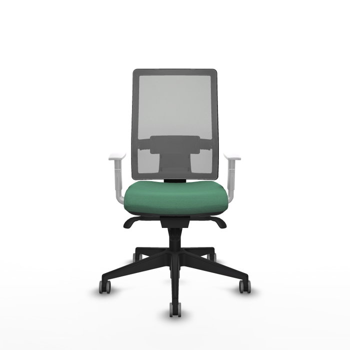 PIQUERAS Y CRESPO Silla de oficina Horna con mecanismo Sincro, Verde esmeralda y Gris