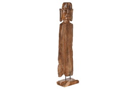 DKD Home Decor Escultura Teca Tallada Marrón 28x20x137 cm