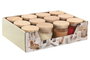 DKD Home Decor Vela de Cristal con Tapa de Madera, Surtido de 4 Unidades