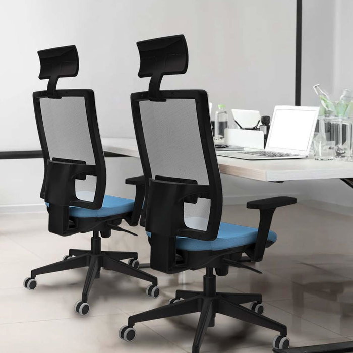 PIQUERAS Y CRESPO Silla de oficina Horna con mecanismo Sincro, Marrón y Blanco PIQUERAS Y CRESPO Silla de oficina Horna con mecanismo Sincro, Marrón y Blanco