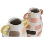 DKD Home Decor Set de 2 Jarrones de Dolomita Pincelada Multicolor 17x17x35 cm