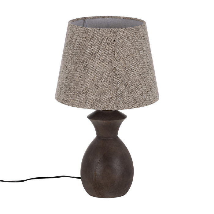 Pantalla Marrón Tejido Iluminación 30 X 30 X 22 cm Pantalla Marrón Tejido Iluminación 30 X 30 X 22 cm