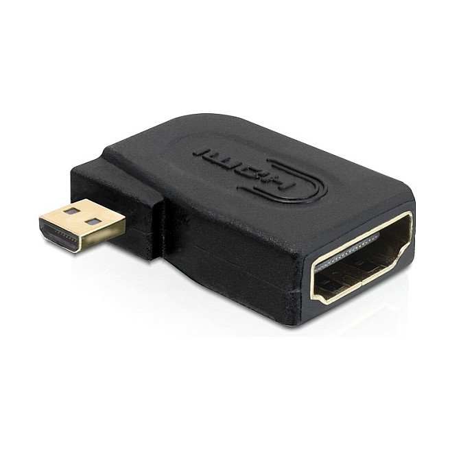 DeLOCK Adaptador HDMI-A a micro HDMI-D con Ethernet, Negro