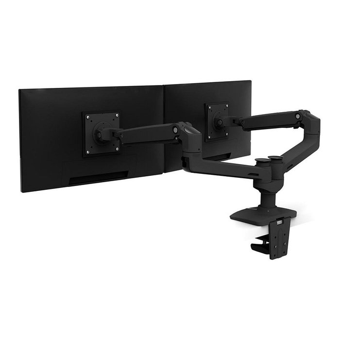 Ergotron LX Series 45-245-224 Soporte Dual para 2 Pantallas, Brazo Articulado, 18.1 kg Capacidad, 27", Ajuste de Altura, VESA 100x100, Montaje en Mesa, Negro