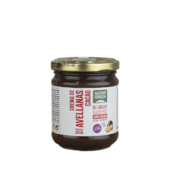NATURGREEN Crema de Avellanas y Cacao con Contenido Reducido de Azúcares 200g NATURGREEN Crema de Avellanas y Cacao con Contenido Reducido de Azúcares 200g