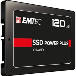 Emtec X150 Power Plus ECSSD120GX150 - Disco SSD 120 GB 2.5" SATA III, 3D NAND, hasta 520 MB/s lectura, actualización PC