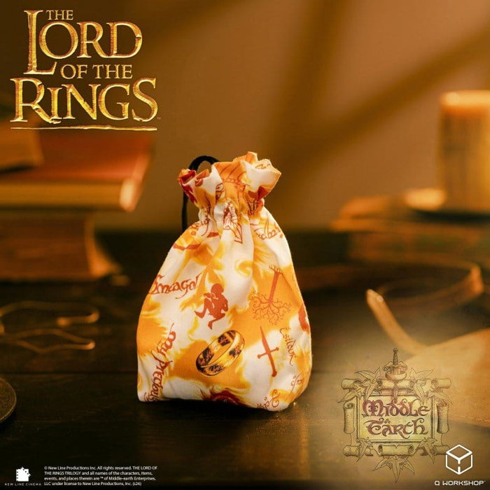 Q Workshop El Señor de los Anillos Portadores del Anillo Bolsa para Dados Full Art