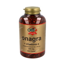 Obire Aceite de Onagra 500mg con Vitamina E - 450 Perlas - Suplemento con GLA (Ácido Gammalinolénico) - 3 Perlas al Día