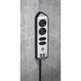 Brennenstuhl Estilo Corner Regleta de Enchufes de 4 Vías Plata/Negro