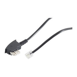 S-Impuls Cable de conexión TAE (N) de 6m, Negro