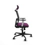 PIQUERAS Y CRESPO Silla de oficina Yunquera con mecanismo Sincro, Morado y Negro