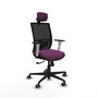 PIQUERAS Y CRESPO Silla de oficina Yunquera con mecanismo Sincro, Morado y Negro