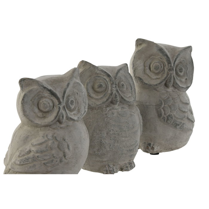 DKD Home Decor Set de 3 Figuras de Búho en Cemento con Acabado Desgastado DKD Home Decor Set de 3 Figuras de Búho en Cemento con Acabado Desgastado