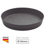 Plastiken Plato de inyección Tes color antracita ø14 cm