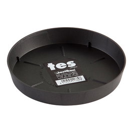 Plastiken Plato para Maceta Ø 14 cm de Inyección en Polipropileno, Color Antracita - Modelo Tes