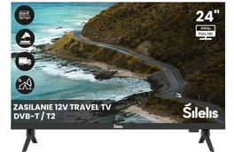 Silelis STV240001 Monitor 24" Full HD LED Traveler Negro 1920x1080 VGA HDMI USB DVB-T2