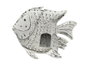 DKD Home Decor Decoración Metal Pez Decapé Blanco