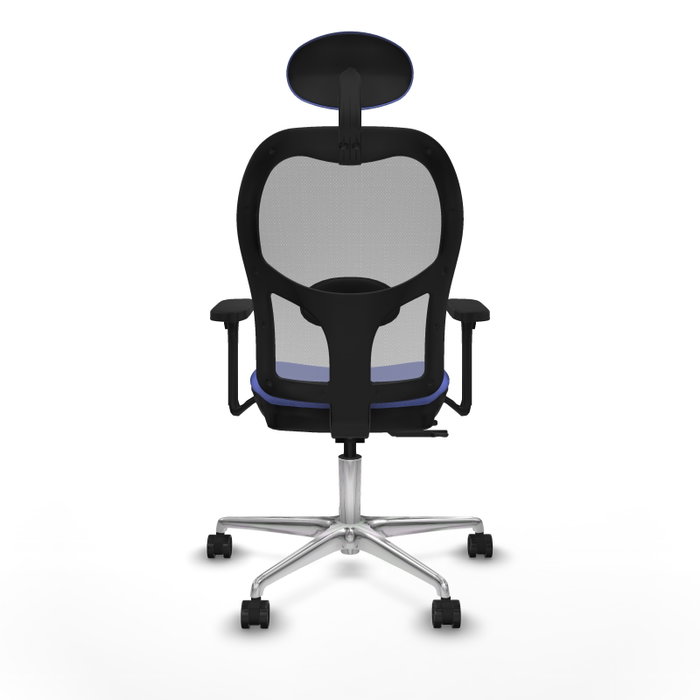 PIQUERAS Y CRESPO Silla de oficina Jorquera con mecanismo Sincro/Traslack, Azul claro y Gris