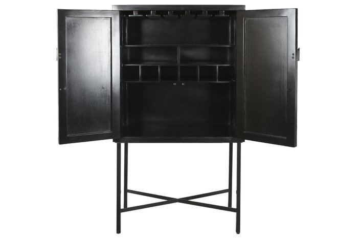DKD Home Decor Bone 23 Mueble Bar Bicolor Negro 80 x 40 x 153 cm DKD Home Decor Bone 23 Mueble Bar Bicolor Negro 80 x 40 x 153 cm