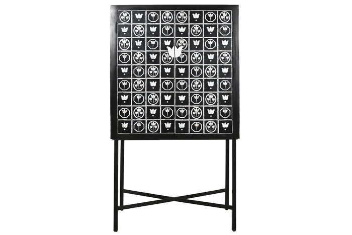 DKD Home Decor Bone 23 Mueble Bar Bicolor Negro 80 x 40 x 153 cm DKD Home Decor Bone 23 Mueble Bar Bicolor Negro 80 x 40 x 153 cm