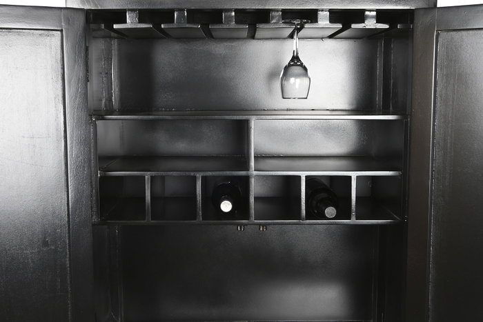 DKD Home Decor Bone 23 Mueble Bar Bicolor Negro 80 x 40 x 153 cm DKD Home Decor Bone 23 Mueble Bar Bicolor Negro 80 x 40 x 153 cm