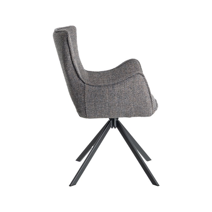 Ixia Silla Gris Tejido-Metal para Salón