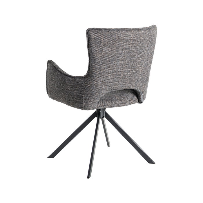 Ixia Silla Gris Tejido-Metal para Salón