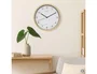 Maul Reloj Pared Cuarzo 30 cm Marco Madera Natural Clara