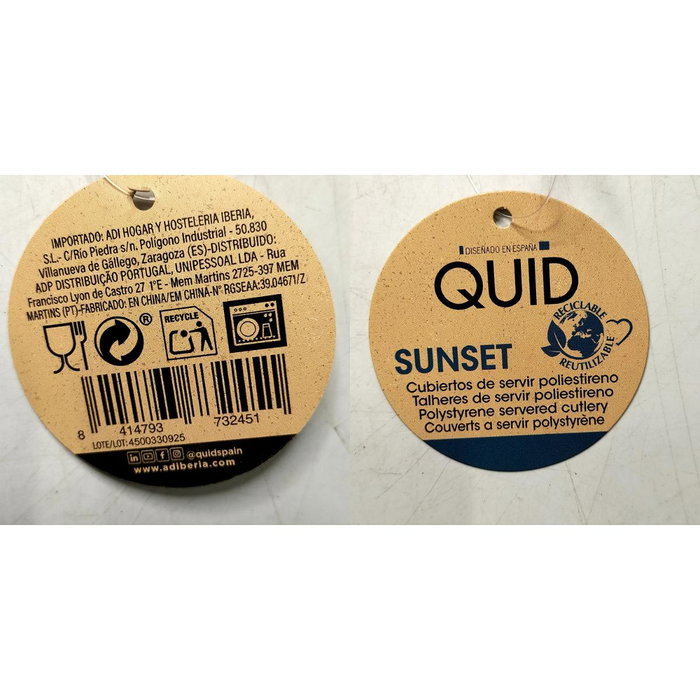 Quid Set de 2 Cubiertos de Servir Azul Sunset