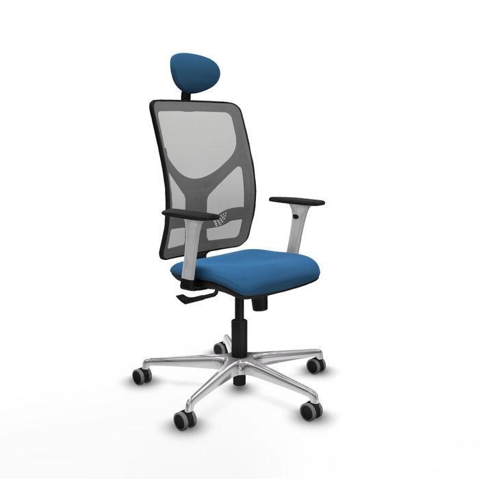 PIQUERAS Y CRESPO Silla de oficina Motilla con mecanismo Sincro, Azul claro y Gris PIQUERAS Y CRESPO Silla de oficina Motilla con mecanismo Sincro, Azul claro y Gris