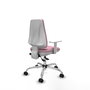 PIQUERAS Y CRESPO Silla de oficina Elche con mecanismo Asincro en color Rosa