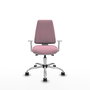 PIQUERAS Y CRESPO Silla de oficina Elche con mecanismo Asincro en color Rosa