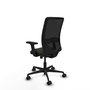 PIQUERAS Y CRESPO Silla de oficina Zulema con mecanismo Sincro y Brazos 2D, Negro