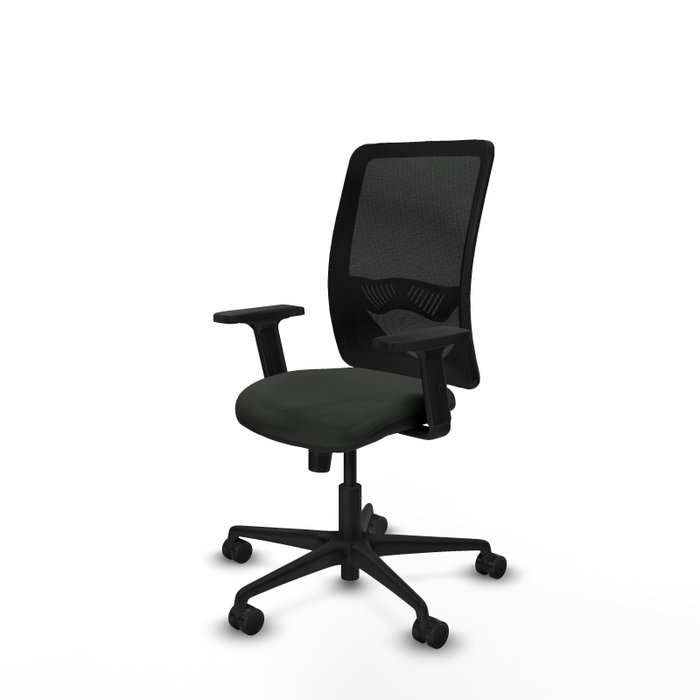 PIQUERAS Y CRESPO Silla de oficina Zulema con mecanismo Sincro y Brazos 2D, Negro