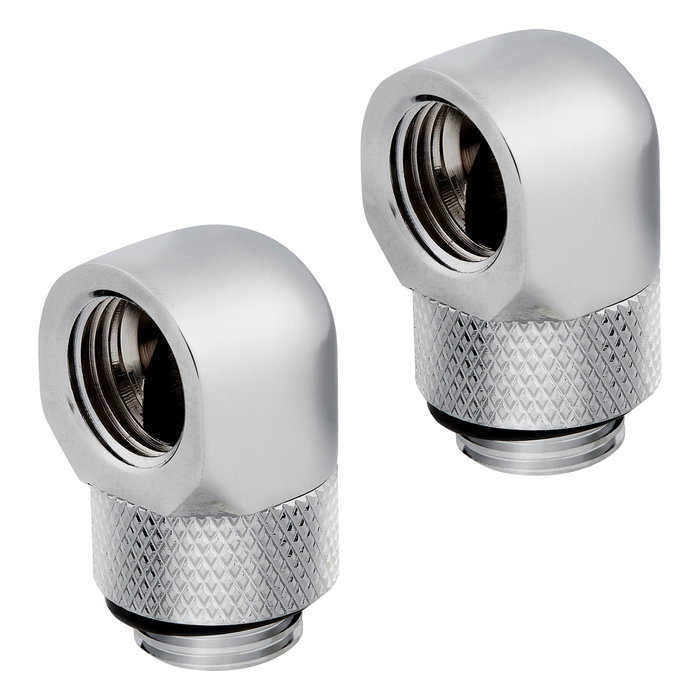 Corsair CX-9055008-WW Ajuste de Fluido de Latón Cromado 1/4 Pulgada 90°