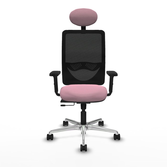PIQUERAS Y CRESPO Silla de oficina Zulema Rosa con Malla Negra PIQUERAS Y CRESPO Silla de oficina Zulema Rosa con Malla Negra