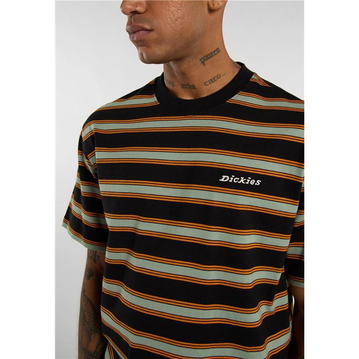 Camiseta de Manga Corta Hombre Dickies York Stripe Negro
