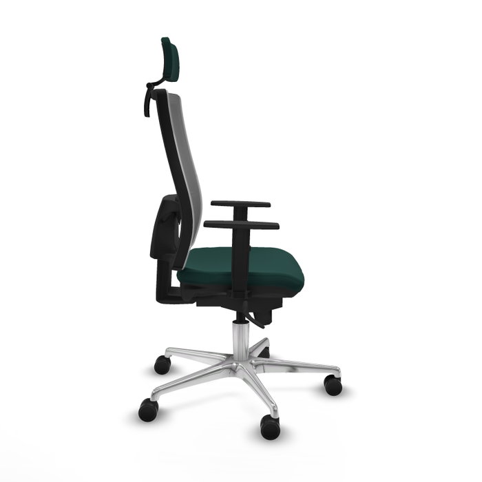 PIQUERAS Y CRESPO Silla de oficina Horna con mecanismo Sincro, Verde botella y Gris PIQUERAS Y CRESPO Silla de oficina Horna con mecanismo Sincro, Verde botella y Gris