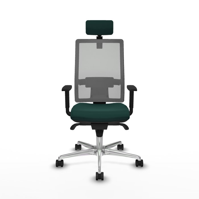 PIQUERAS Y CRESPO Silla de oficina Horna con mecanismo Sincro, Verde botella y Gris PIQUERAS Y CRESPO Silla de oficina Horna con mecanismo Sincro, Verde botella y Gris