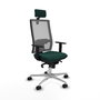PIQUERAS Y CRESPO Silla de oficina Horna con mecanismo Sincro, Verde botella y Gris