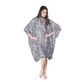 Bifull Capa de Corte Cebra Blanca Basic Profesional Barbería Peluquería 145x160 cm