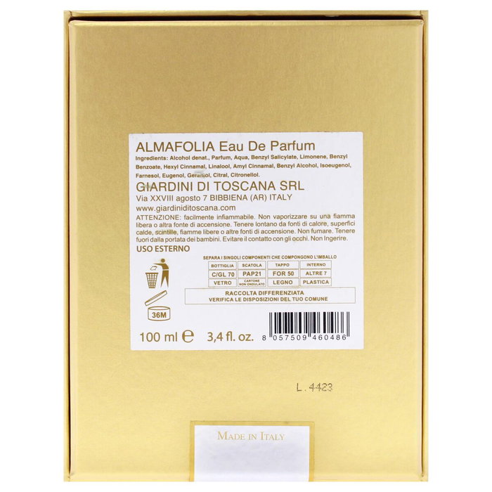 Giardini Di Toscana Almafolia Eau de Parfum 100 ml