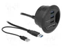 DeLOCK Hub de escritorio 3 puertos USB 3.0 y lector de tarjetas SD 62869