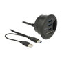 DeLOCK Hub de escritorio 3 puertos USB 3.0 y lector de tarjetas SD 62869