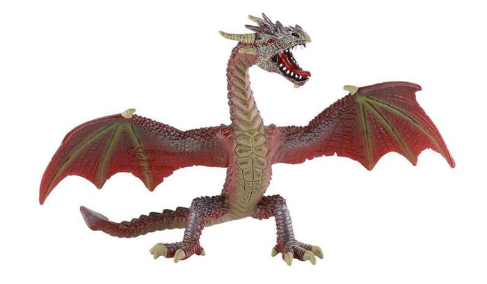 Bullyland Figura Dragon alas abiertas rojo 14 cm Bullyland Figura Dragon alas abiertas rojo 14 cm