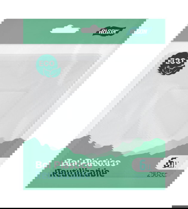 Algon Set de 6 Bols Plásticos Económicos Cuadrados, 250 cc (12x12x3.5 cm) para Almacenaje (36 Unidades)