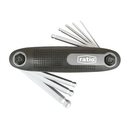 RATIO Juego 8 Llaves Allen Tipo Navaja Medidas Desde 1,5 Hasta 8Mm