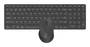 Rapoo 9700M Conjunto Teclado y Ratón Inalámbrico Bluetooth 5.0 y 2.4GHz Ultradelgado con Base Aluminio, 1600 DPI, Recargable, Compatible con Windows y Mac, Negro