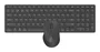 Rapoo 9700M Conjunto Teclado y Ratón Inalámbrico Bluetooth 5.0 y 2.4GHz Ultradelgado con Base Aluminio, 1600 DPI, Recargable, Compatible con Windows y Mac, Negro