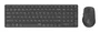 Rapoo 9700M Conjunto Teclado y Ratón Inalámbrico Bluetooth 5.0 y 2.4GHz Ultradelgado con Base Aluminio, 1600 DPI, Recargable, Compatible con Windows y Mac, Negro